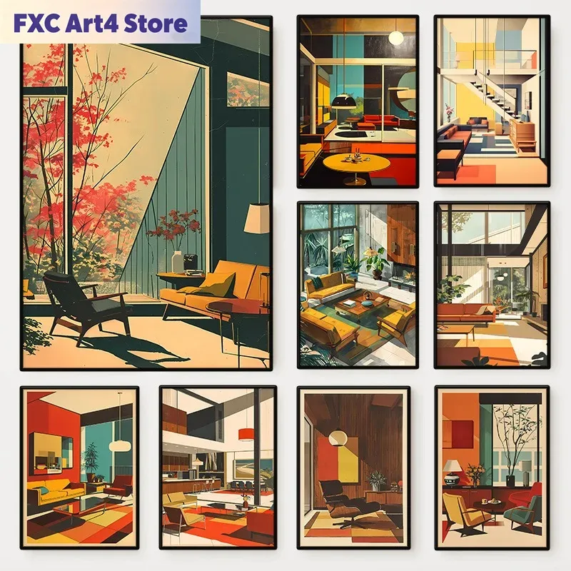 لوحة فنية جدارية عصرية بدون إط - مراجعة Interior Design Studio وسعره