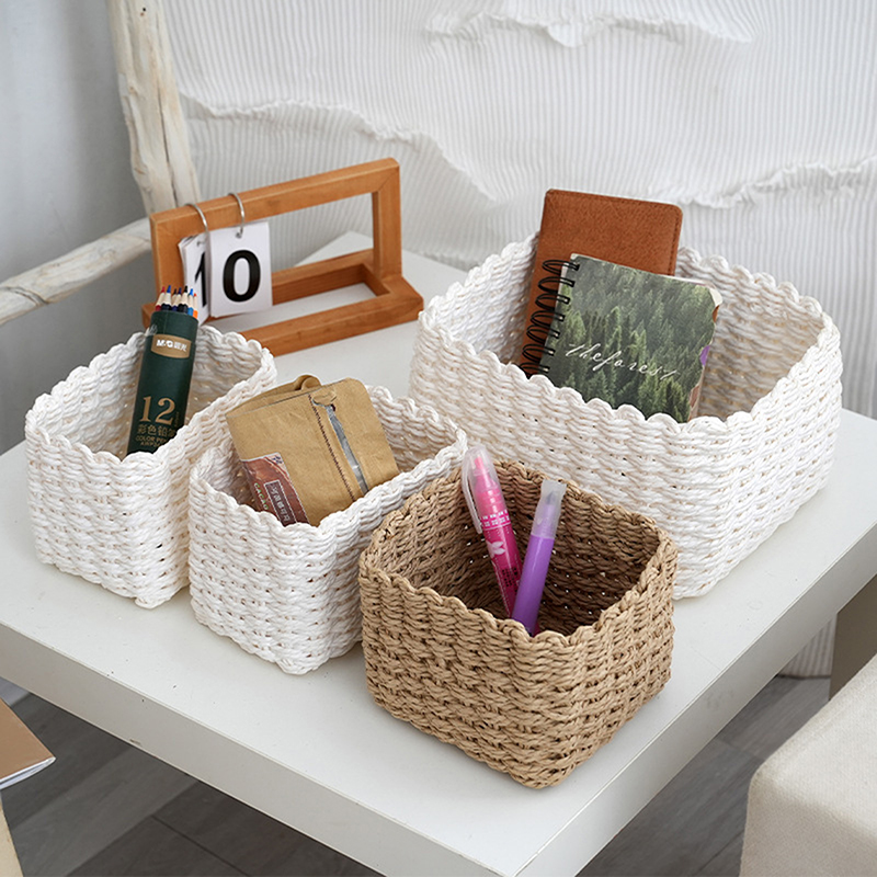 3 قطعة/المجموعة اليدوية القش ا - مراجعة Woven Basket Set وسعره
