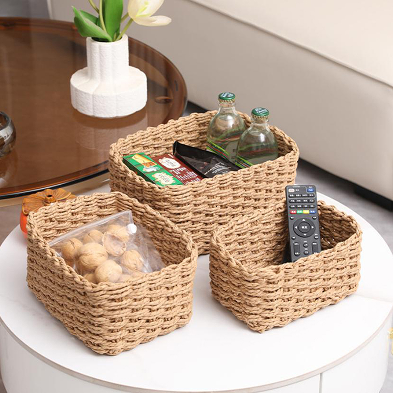 3 قطعة/المجموعة اليدوية القش ا - مراجعة Woven Basket Set وسعره