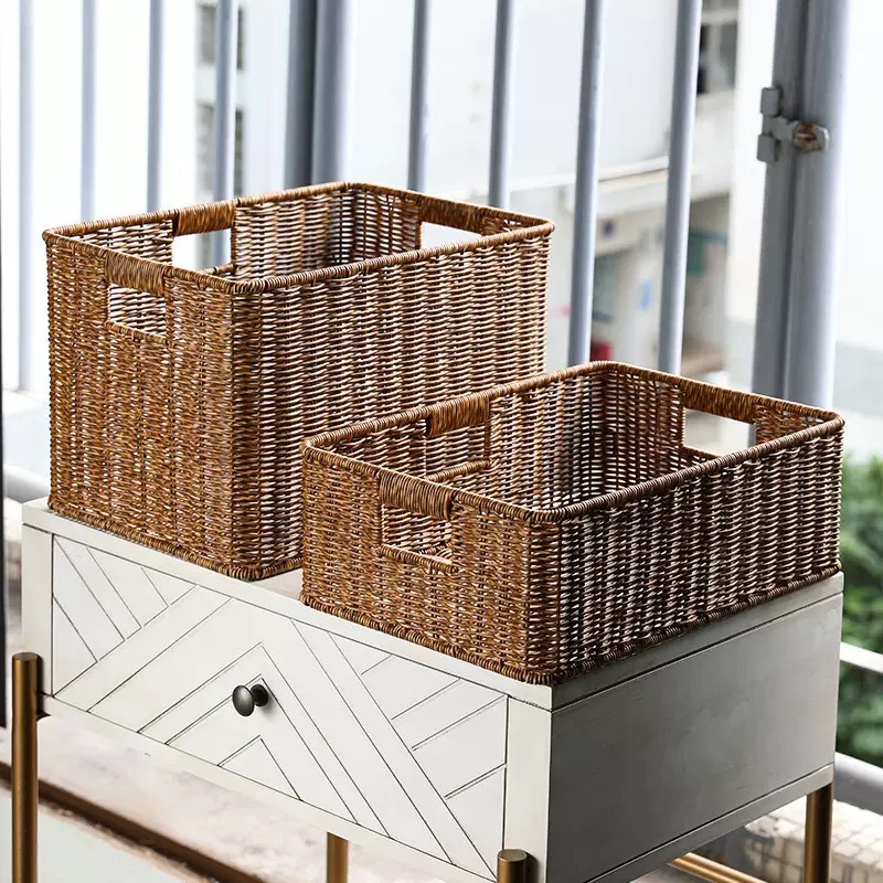 سلة تخزين من الخيزران المقلد،  - مراجعة Woven Basket Set وسعره