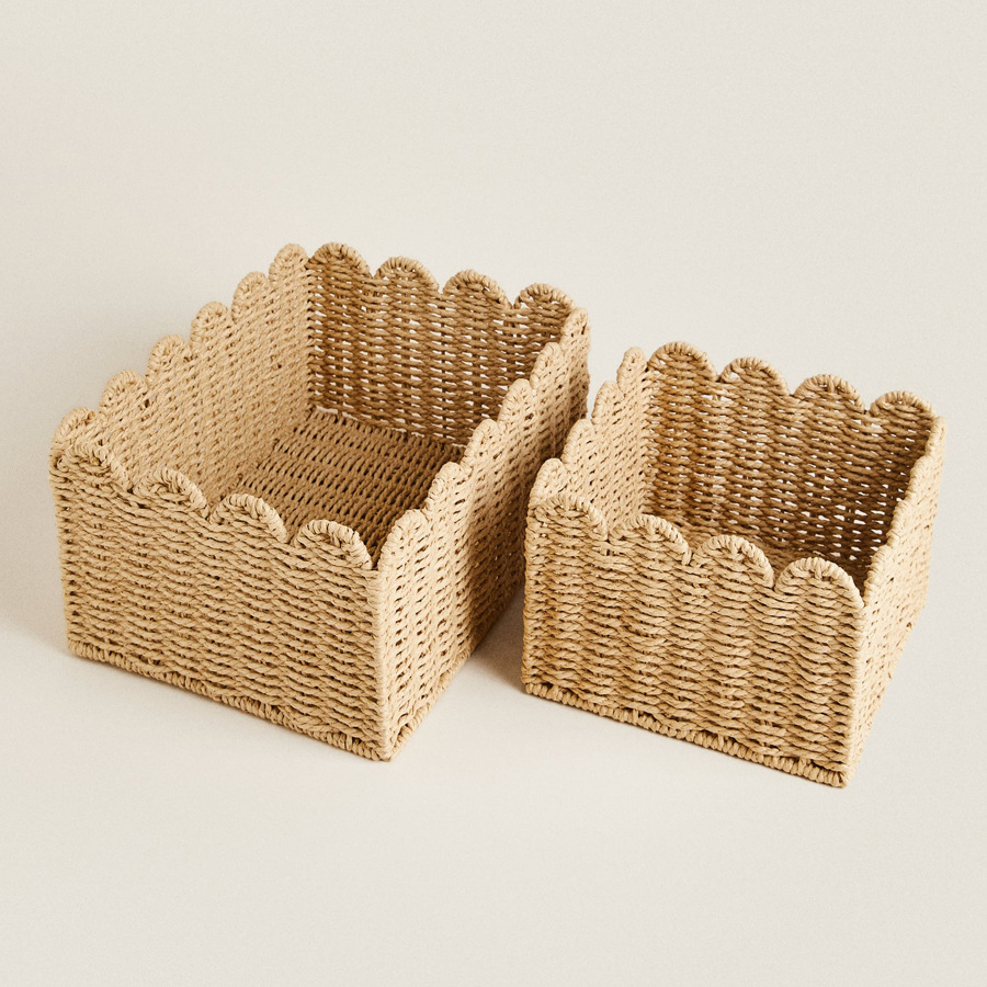 ورقة حبل سلة التخزين المنسوجة  - مراجعة Woven Basket Set وسعره