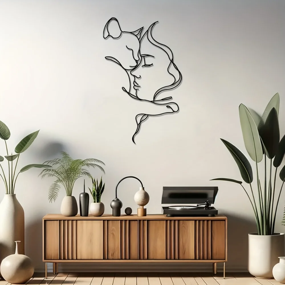 فن معدني أنيق للقطط السوداء وا - مراجعة Interior Design Women وسعره