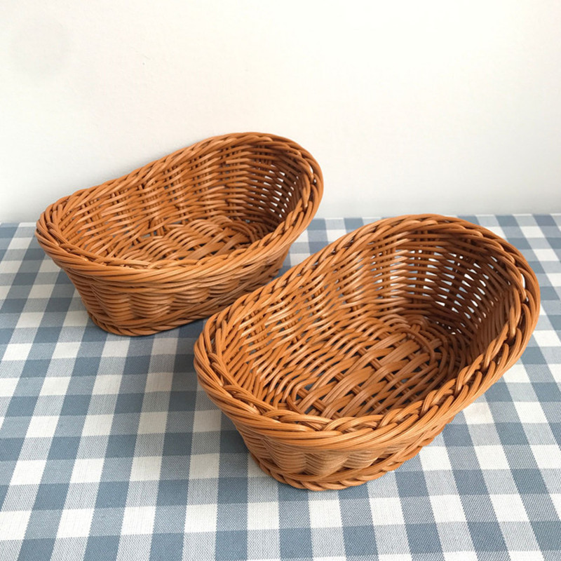 البيضاوي الروطان المنسوجة تخزي - مراجعة Woven Basket Set وسعره