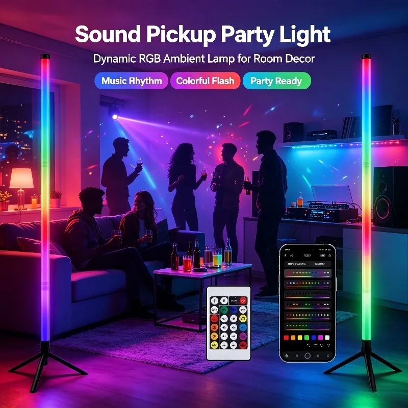 قطعتان من مصباح أرضي RGB بطول  - مراجعة Interior Design Room وسعره